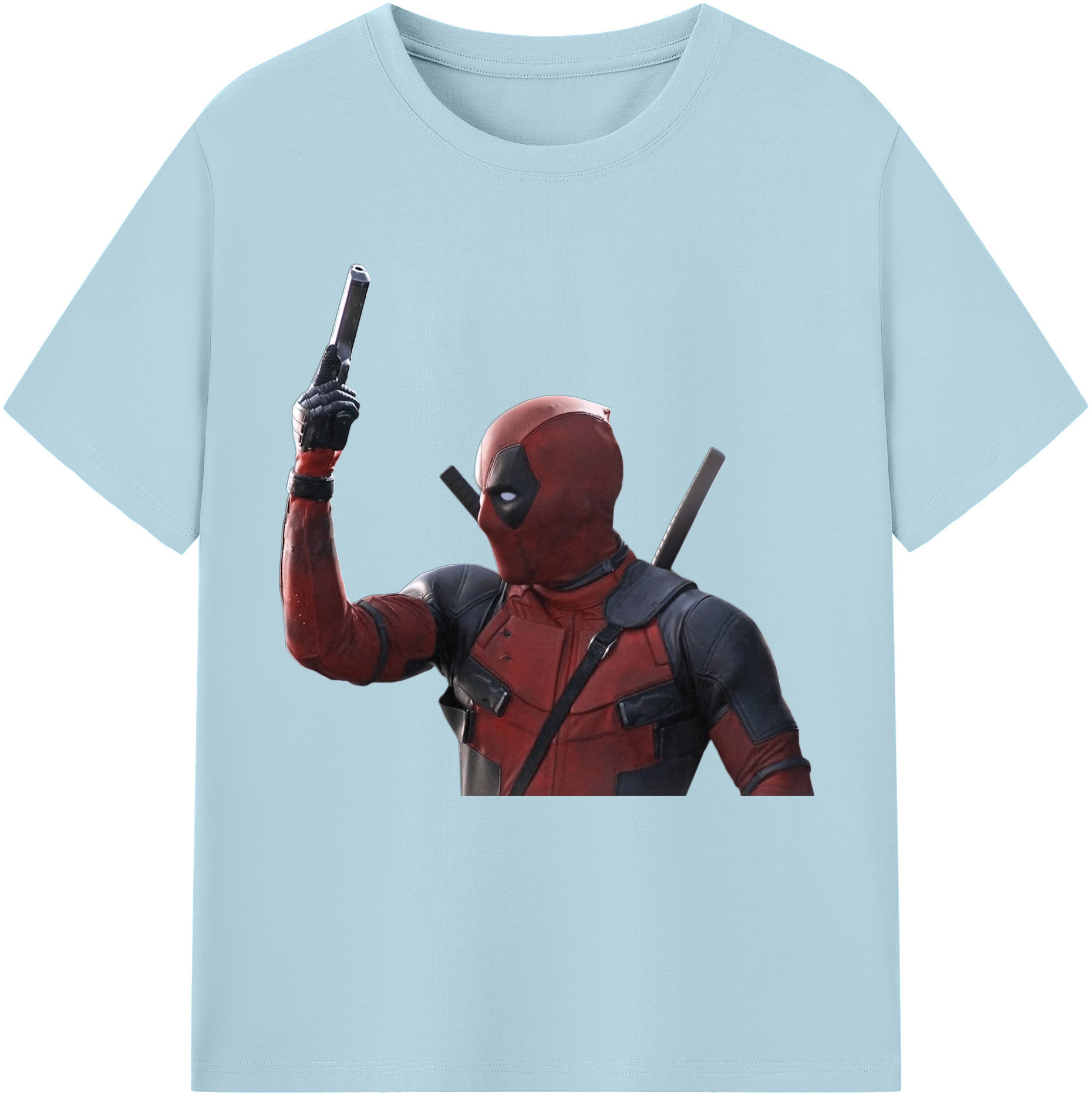 （画像用） Deadpool デッドプール 綿100％半袖Tシャツ（フロントプリント）